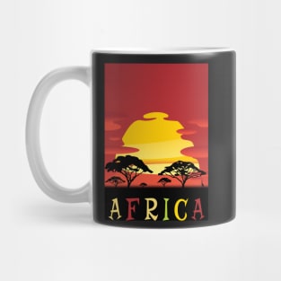 Africa, Travel Poster Mug